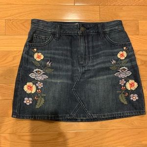 Floral Jean Skirt
